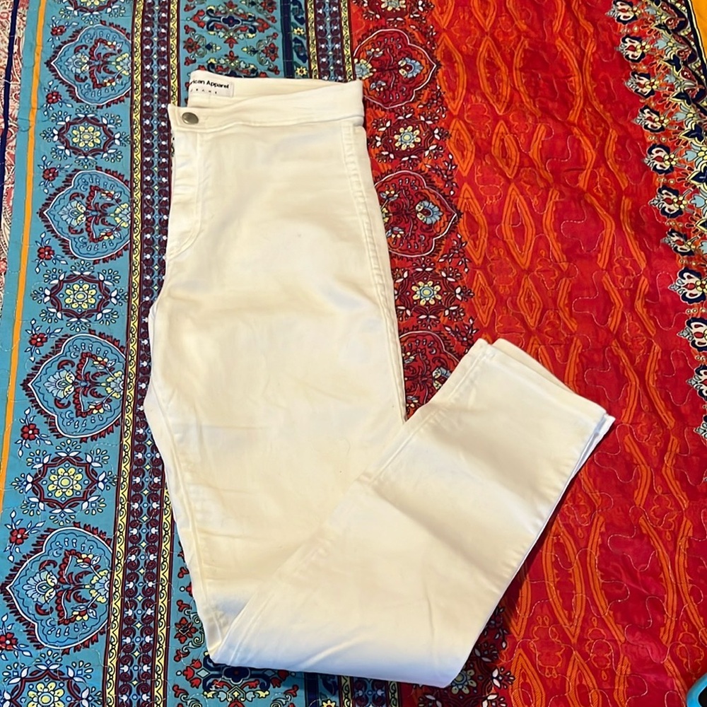 American Apparel white jeggings